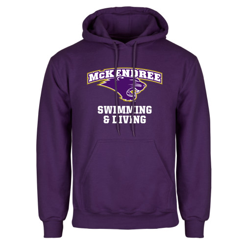  Univ Purple Fleece Hoodie - Swimming and Diving