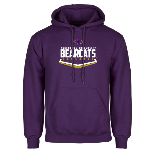  Purple Fleece Hoodie - Bearcats Baseball Plate