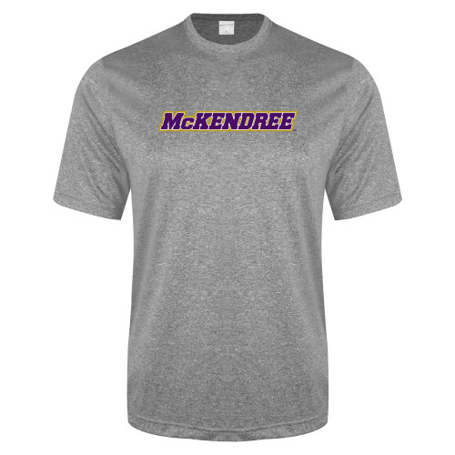  Grey Heather Performance Contender Tee - Word Mark