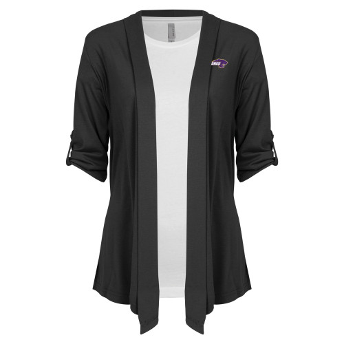  Womens Grey Drape Front Cardigan Sweater - Primary Mark