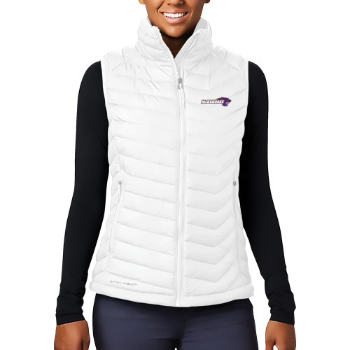  Columbia Womens White Powder Lite Vest - Primary Mark