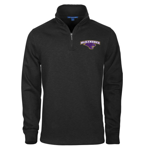  Black Slub Fleece 1/4 Zip Pullover - Secondary Mark