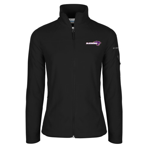  Columbia Womens Full Zip Black Fleece Jacket - Primary Mark