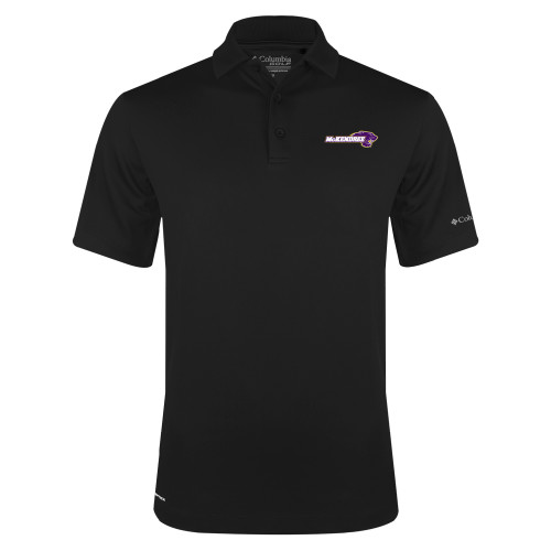  Columbia Black Omni Wick Drive Polo - Primary Mark