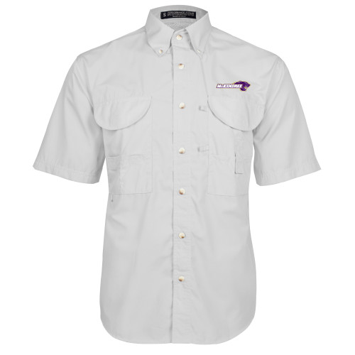  White Fishing Shirt Performance Short Sleeve - Primary Mark