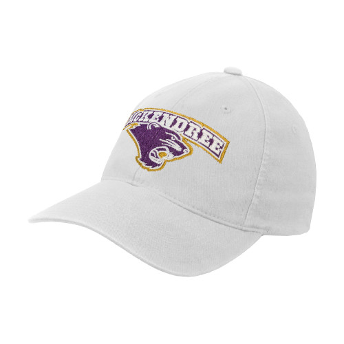  White Flexfit Structured Low Profile Hat - Secondary Mark