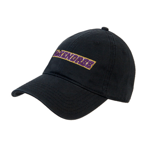  Black Unstructured Adjustable Low Profile Hat - Word Mark