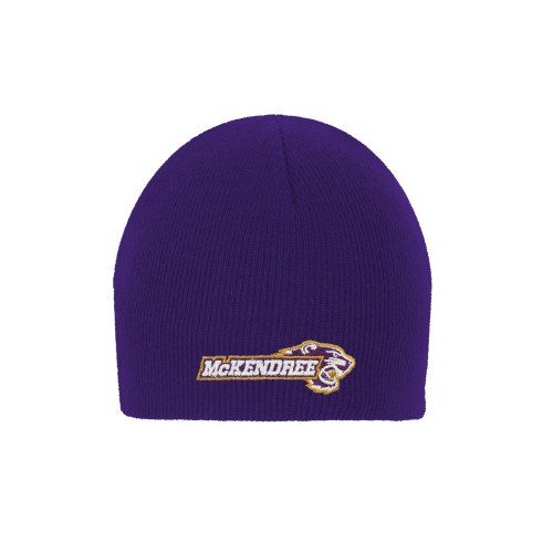  Purple Knit Beanie - Primary Mark