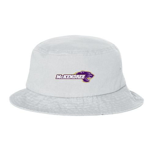  Sportsman White Bucket Hat - Primary Mark