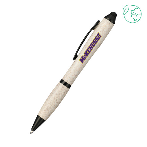  Nash Wheat Straw Ballpoint Beige Stylus Pen - Word Mark