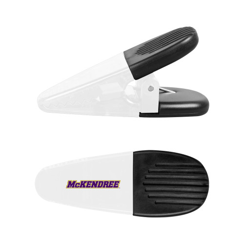  White Crocodile Clip/Magnet - Word Mark