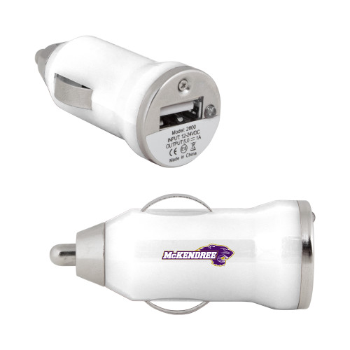  On the Go White Car Charger - Primary Mark