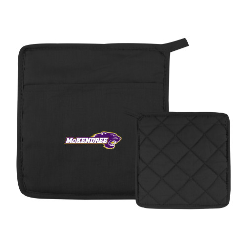  Quilted Canvas Black Pot Holder - Primary Mark