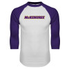 Thumbnail image for  White/Purple Raglan Baseball T Shirt