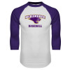 Thumbnail image for  White/Purple Raglan Baseball T Shirt