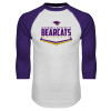 Thumbnail image for  White/Purple Raglan Baseball T Shirt