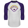 Thumbnail image for  White/Purple Raglan Baseball T Shirt