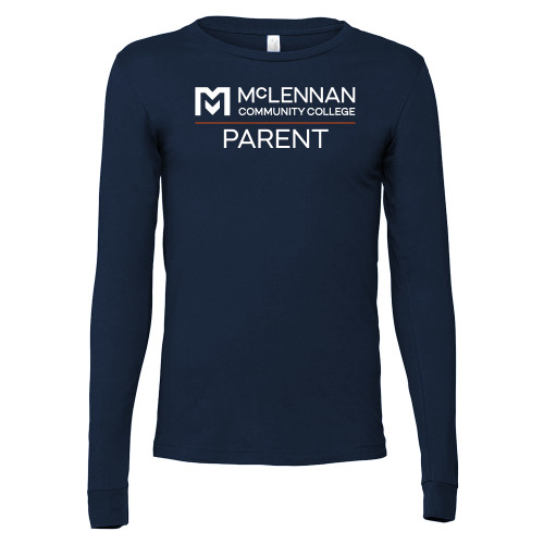 Community Bella + Canvas Navy Jersey Cotton Long Sleeve T Shirt - McLennan Parent