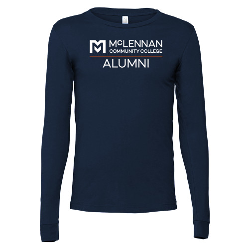  Community Bella + Canvas Navy Jersey Cotton Long Sleeve T Shirt - McLennan Alumni
