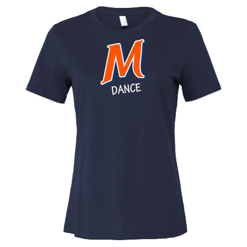  Bella + Canvas Womens Navy Relaxed Cotton T Shirt - McLennan Dance