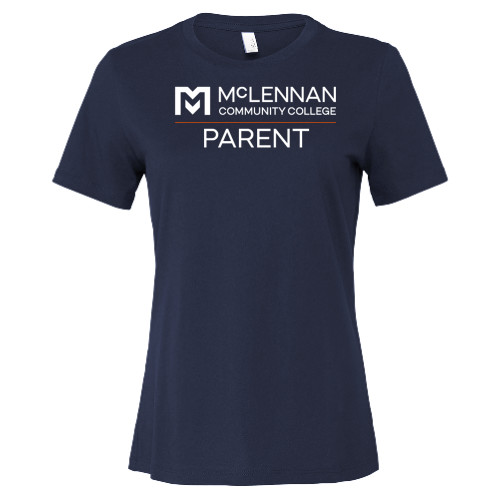  Bella + Canvas Womens Navy Relaxed Cotton T Shirt - McLennan Parent