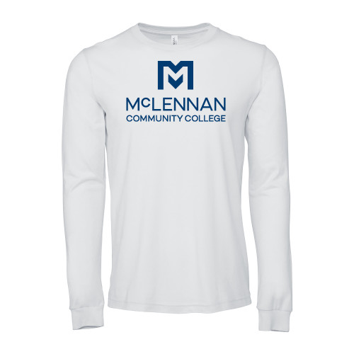  Community Bella + Canvas White Jersey Cotton Long Sleeve T Shirt - McLennan Community College
