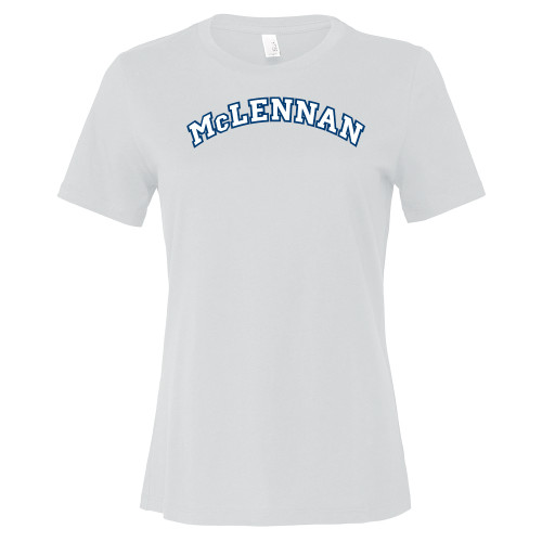  Community Bella + Canvas Womens White Relaxed Cotton T Shirt - McLennan Arched