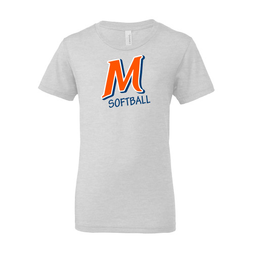  Community Bella + Canvas Youth Ash Grey Jersey T Shirt - McLennan Softball