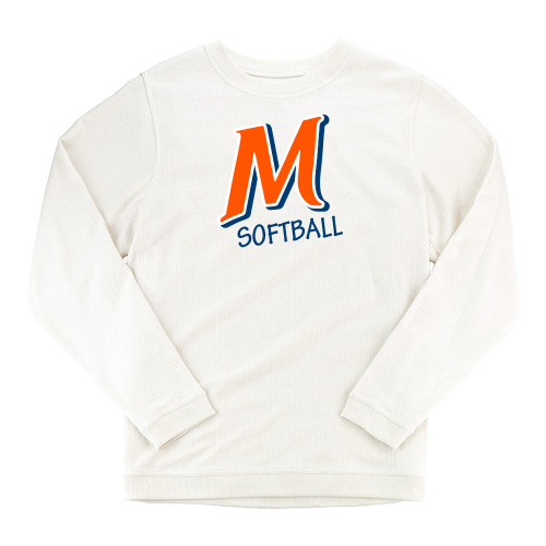  Community Boxercraft Womens Cream Corded Crew - McLennan Softball