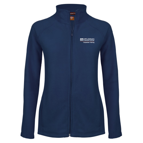  Community Womens Navy Fleece Full Zip Jacket - McLennan Corporate Training