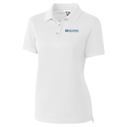  Community C&B Womens White Advantage Polo - McLennan Community College Horizontal