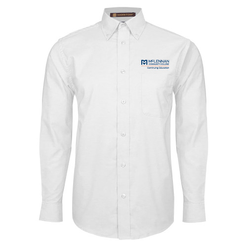  Community White Oxford Long Sleeve Shirt - McLennan Community College Primary Mark