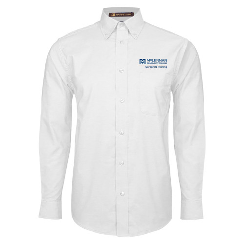  Community White Oxford Long Sleeve Shirt - McLennan Community College Primary Mark