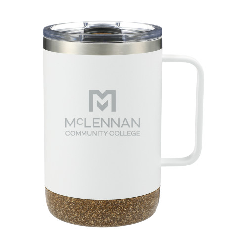  Community Valhalla Vacuum Insulated Camp White Mug 14oz - McLennan Community College Primary Mark  Stacked Engraved
