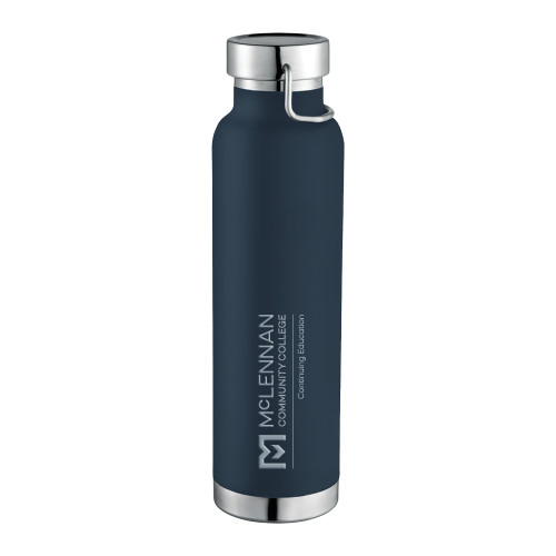  Thor Copper Vacuum Insulated Navy Bottle 22oz - McLennan Community College Primary Mark