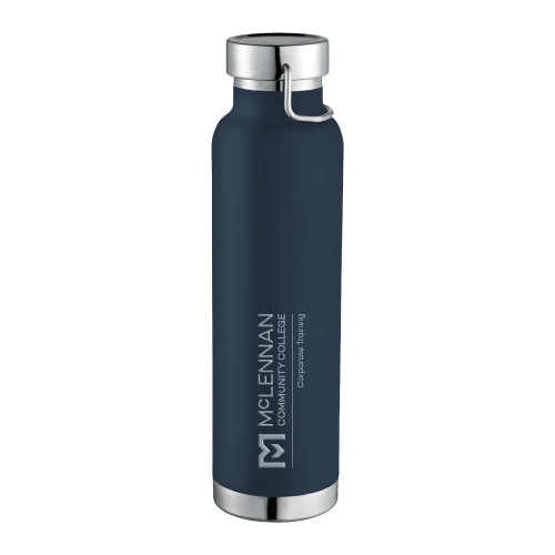 Thor Copper Vacuum Insulated Navy Bottle 22oz - McLennan Community College Primary Mark  Stacked