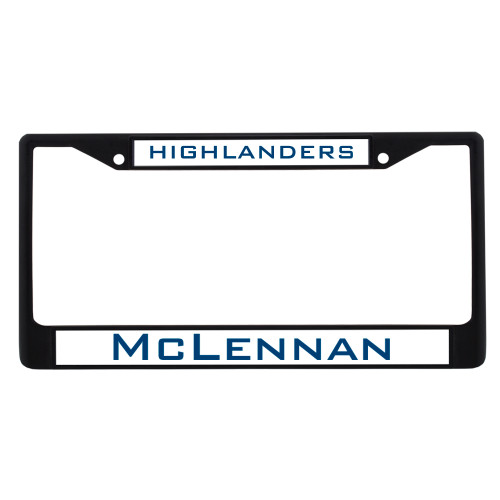  Metal License Plate Frame in Black - Highlanders