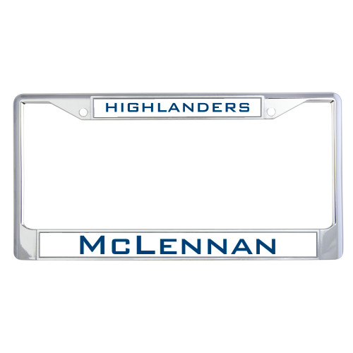  Metal License Plate Frame in Chrome - Highlanders