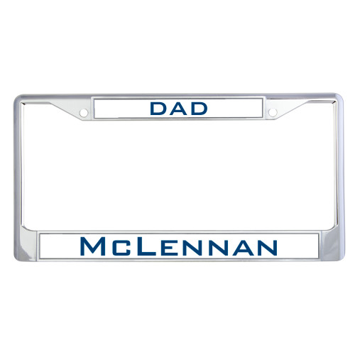  Dad Metal License Plate Frame in Chrome - Dad