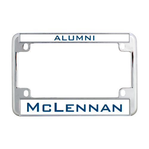  Metal Motorcycle License Plate Frame in Chrome - Alumni