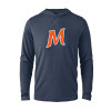 Thumbnail image for  Comm  Navy Heather Long Sleeve Hooded Tee