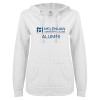 Thumbnail image for  Community ENZA Womens White V Notch Raw Edge Fleece Hoodie