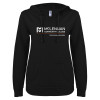 Thumbnail image for  Community ENZA Womens Black V Notch Raw Edge Fleece Hoodie