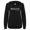 Thumbnail image for  Community ENZA Womens Black V Notch Raw Edge Fleece Hoodie