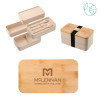 Thumbnail image for  Stackable Bamboo Fiber Beige Bento Box