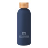 Thumbnail image for  Blair Navy Stainless Steel Bottle w/ Bamboo Lid 17 oz