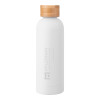 Thumbnail image for  Blair White Stainless Steel Bottle w/ Bamboo Lid 17 oz