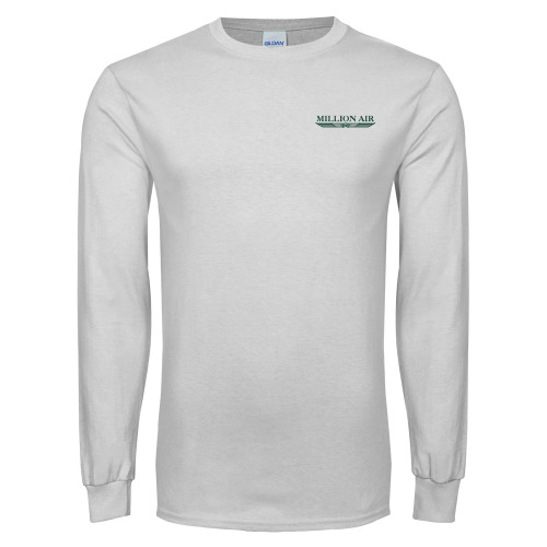  White Long Sleeve T Shirt - Million Air Trademark