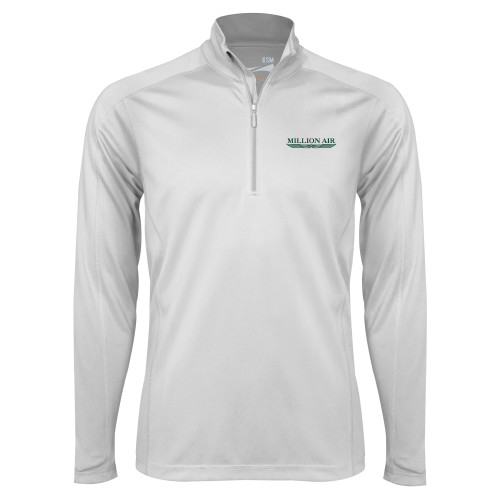  Syntrel White Interlock 1/4 Zip - Million Air Trademark