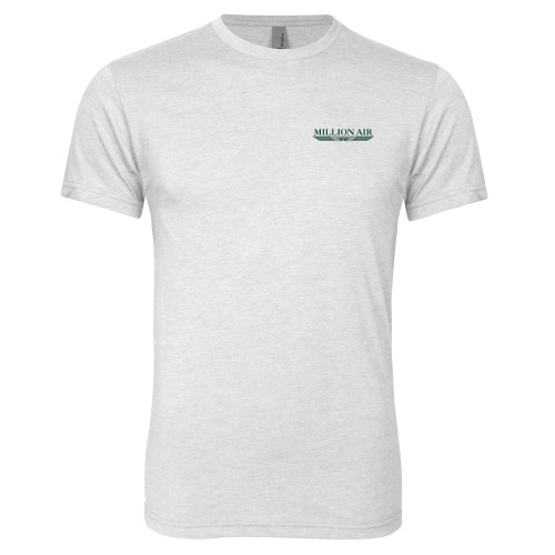  Next Level Heather White Triblend Tee - Million Air Trademark